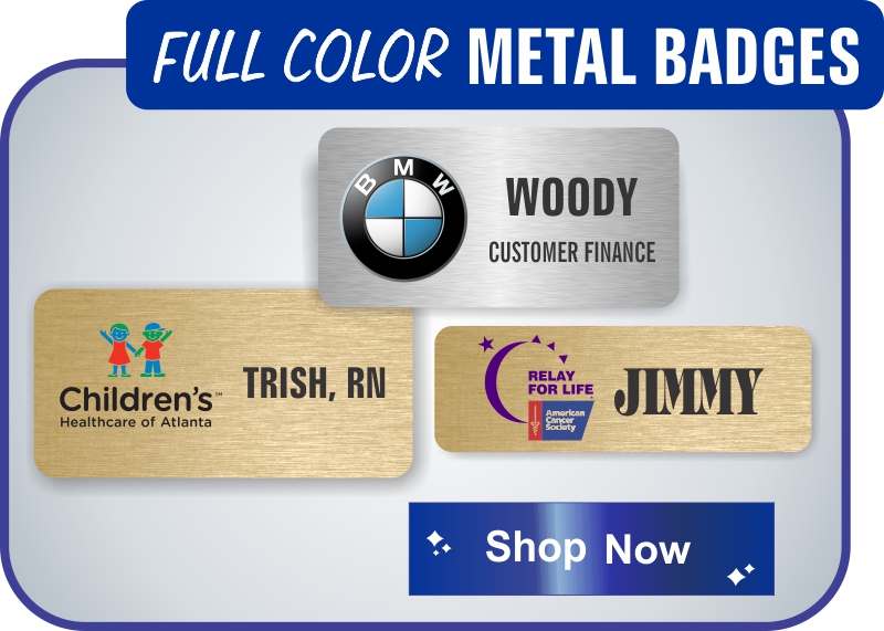 Full Color Metal Name Badges